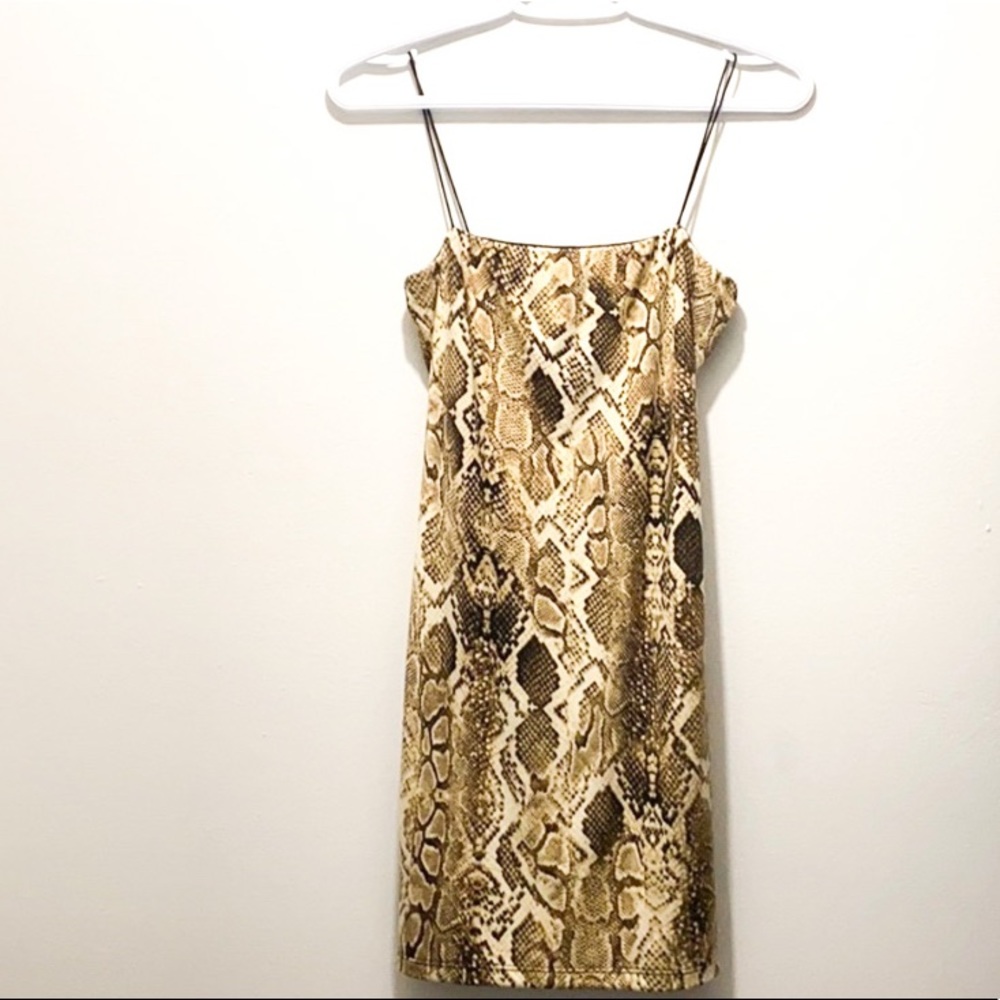 Snakeskin Mini Dress